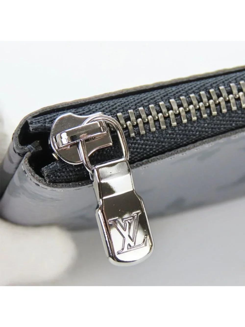 Louis Vuitton Coin Case Pochette Cles Monogram Eclipse Gray Black Silver